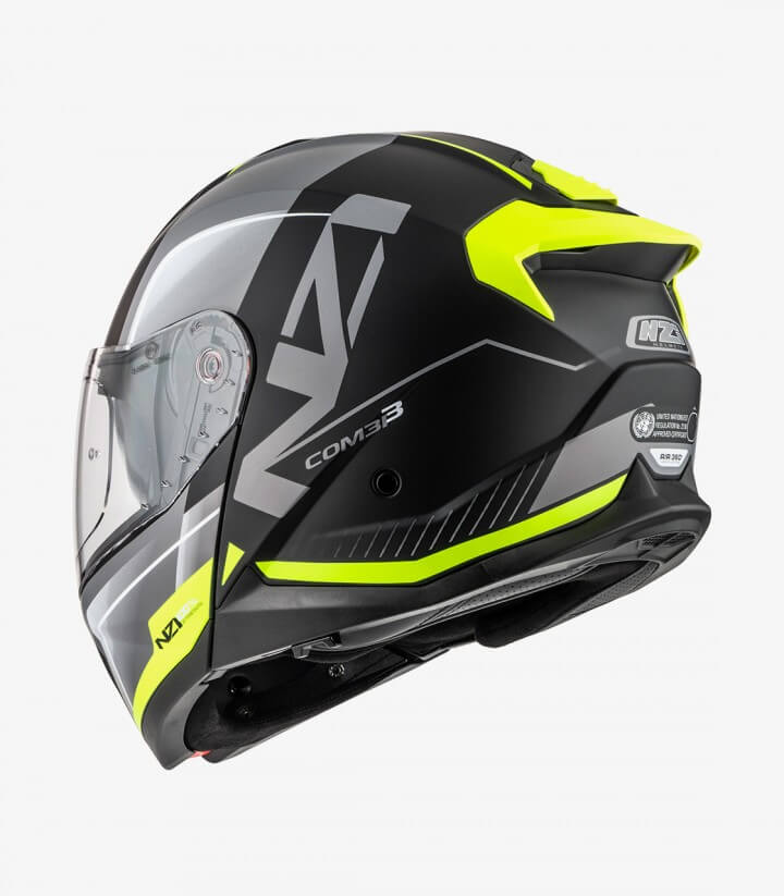 NZI Combi 3 Duo Orbe Black, Anthracite and Yellow Matt Modular Helmet