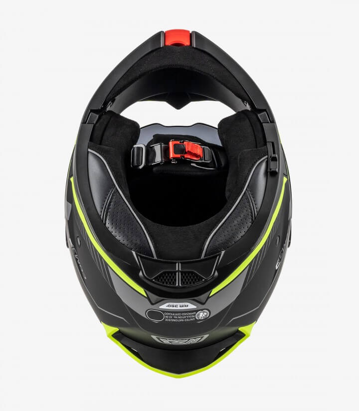 Casco Modular NZI Combi 3 Duo Orbe Negro, Antracita y Amarillo Mate