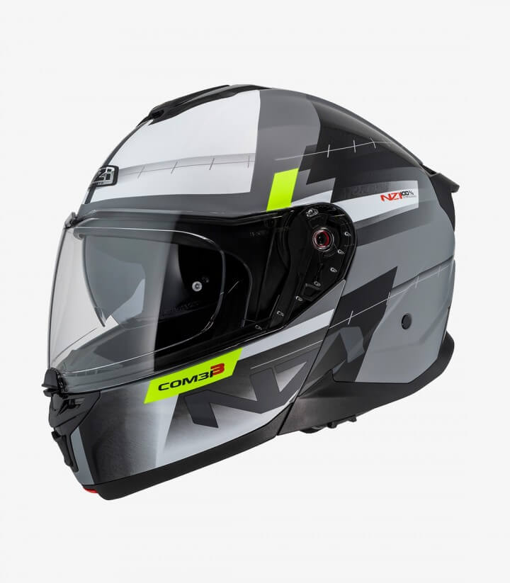 NZI Combi 3 Duo Metric Nardo Grey, White and Black Matt Modular Helmet