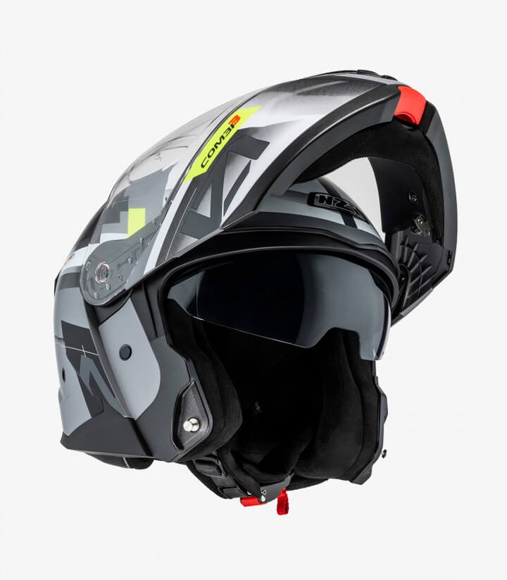 NZI Combi 3 Duo Metric Nardo Grey, White and Black Matt Modular Helmet