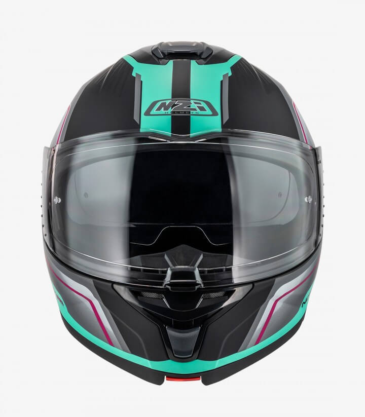NZI Combi 3 Duo Orbe Black, Anthracite and Turquoise Matt Modular Helmet