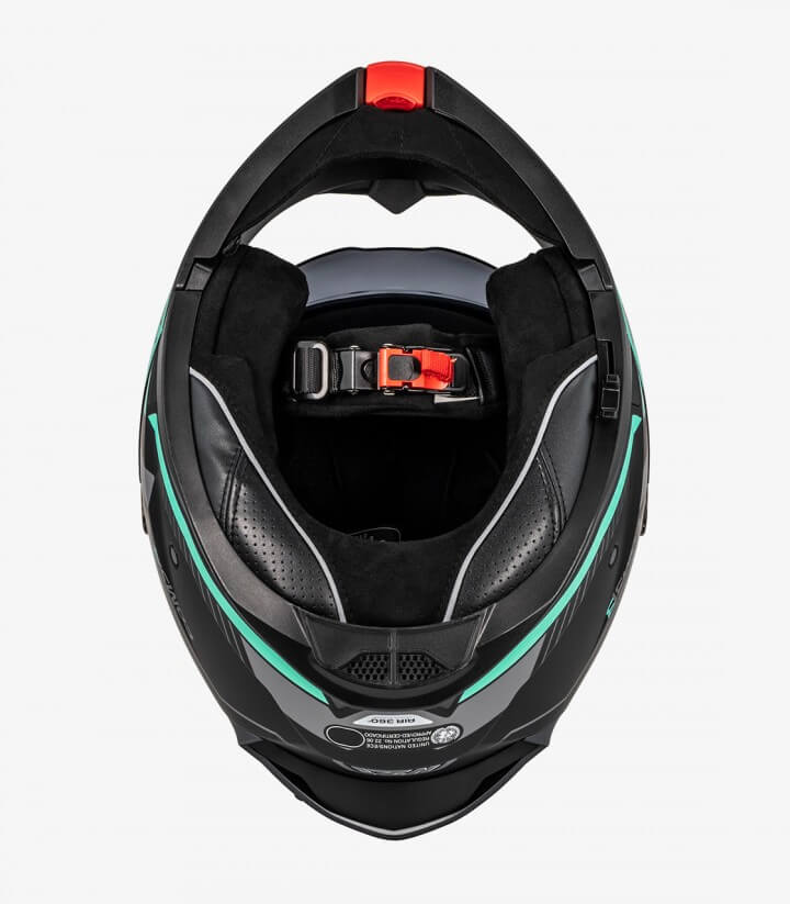 NZI Combi 3 Duo Orbe Black, Anthracite and Turquoise Matt Modular Helmet