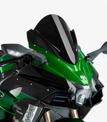 Kawasaki Ninja H2 SX 2018-2019 Puig Racing Black Windshield 9704N 9704N