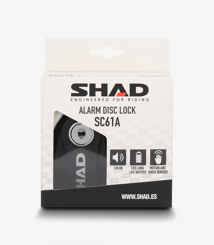 Candado Disco con Alarma SHAD SC61A Negro C0S6100A
