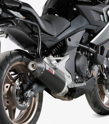 MIVV Oval Exhaust Black for CF MOTO 650 MT (21-25) CF.002.LVC