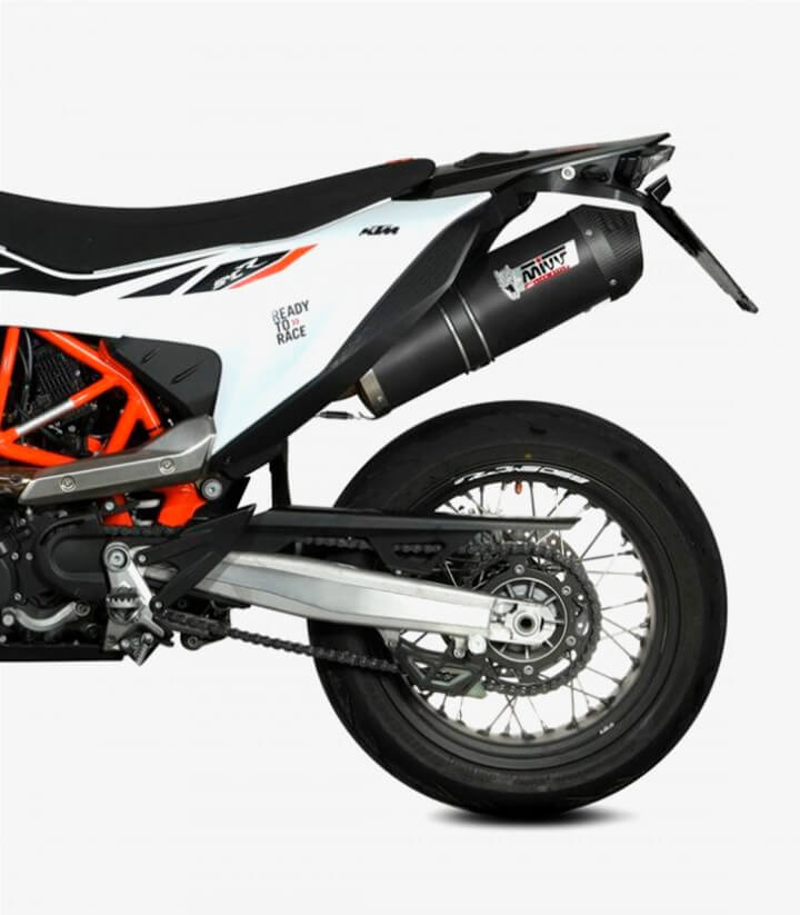 MIVV Oval Exhaust Black for KTM 690 Enduro R / SMC R / SM (19-25) KT.023.LVC