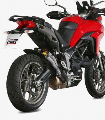 Escape MIVV Double Gun Acero para Ducati Multistrada 1200 Enduro (16-18), 950/V2/S (17-24) D.037.LDGX