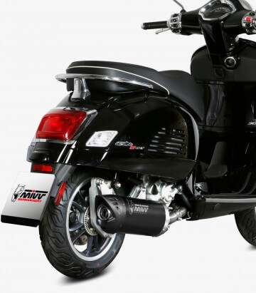 MIVV Mover Exhaust Black Lacquered for Piaggio Beverly / Vespa GTS / GTV 300 (21-24) MV.PG.0008.LV