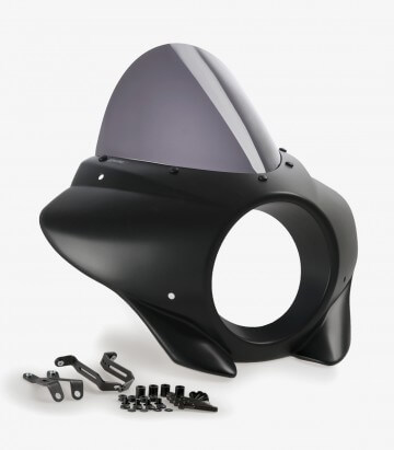 Harley Davidson Softail Street BOB FXBB (18-24) Puig Mirage Touring Matte black / Dark smoked Semi-fairing 21410F
