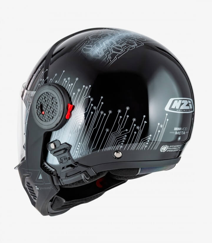 Casco Modular NZI Minimod Duo Meta Negro y Plata