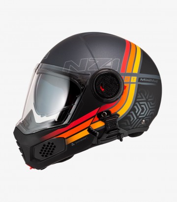 NZI Minimod Duo Watson Black and Red Modular Helmet