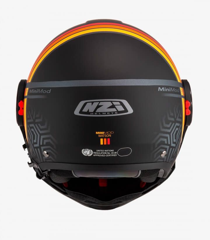 Casco Modular NZI Minimod Duo Watson Negro y Rojo