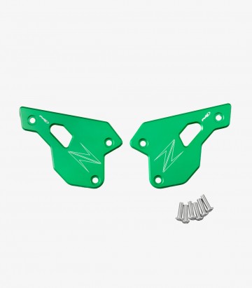 Puig Heel Plates Green for Kawasaki Z900SE (25) 22007V