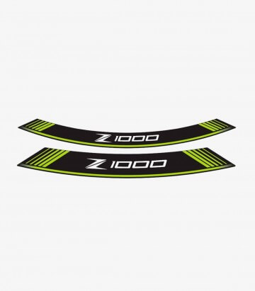 Tiras de llantas Kawasaki Z1000 especiales de Puig color Verde