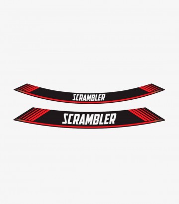 Tiras de llantas Ducati Scrambler especiales de Puig color Rojo