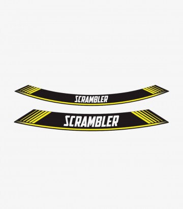 Tiras de llantas Ducati Scrambler especiales de Puig color Amarillo