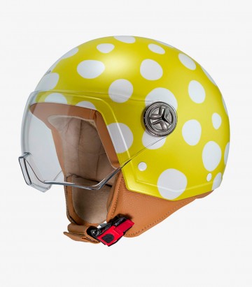 NZI Zeta 2 ARP Polka Dot Yellow Open Face Helmet
