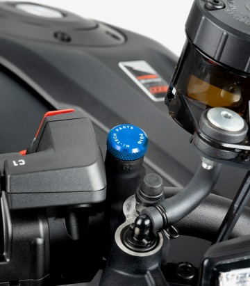 Puig Mirror Thread Cap Blue 21808A for several models of Benelli, Honda, Kawasaki, KTM, Suzuki y Triumph
