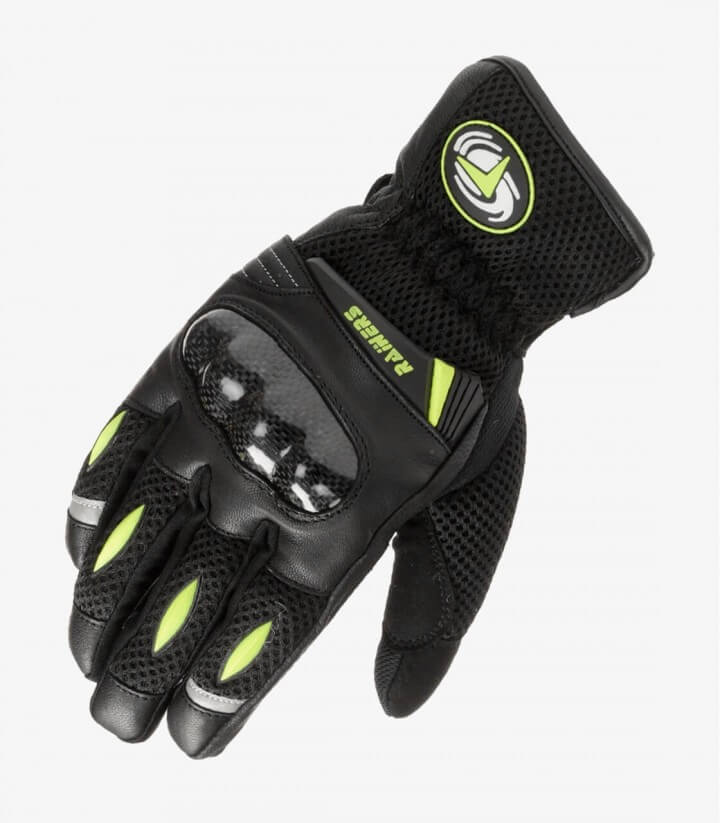 Guantes de verano unisex G-28 de Rainers en color negro y fluor G28F