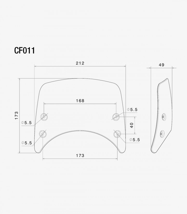 Cúpula Rizoma para varios modelos de BMW, Ducati, Kawasaki, Moto Guzzi y Triumph Negro CF011B