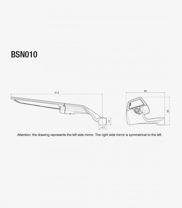 Retrovisores Rizoma Stealth Grises BSN010D
