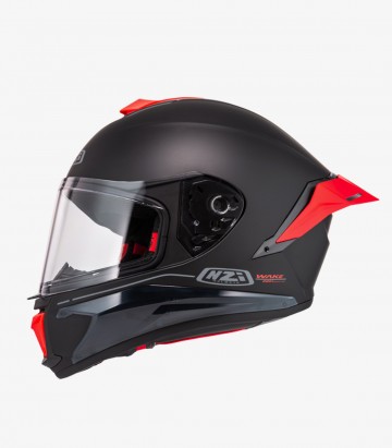 NZI Wake Stream Booster Matte Red and Black Full Face Helmet