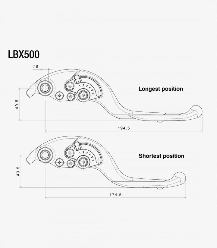 Maneta de Freno Adjustable Plus Rizoma Aprilia RSV4 / Tuono 660/V4, Indian FTR 1200, Kawasaki ZX-10R/RR, Triumph Daytona 675R, S