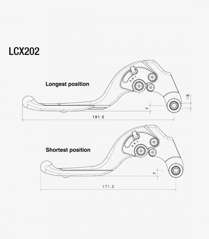 Rizoma Adjustable Plus Clutch Lever Various models of Aprilia, Honda, Suzuki y Yamaha Silver LCX202A