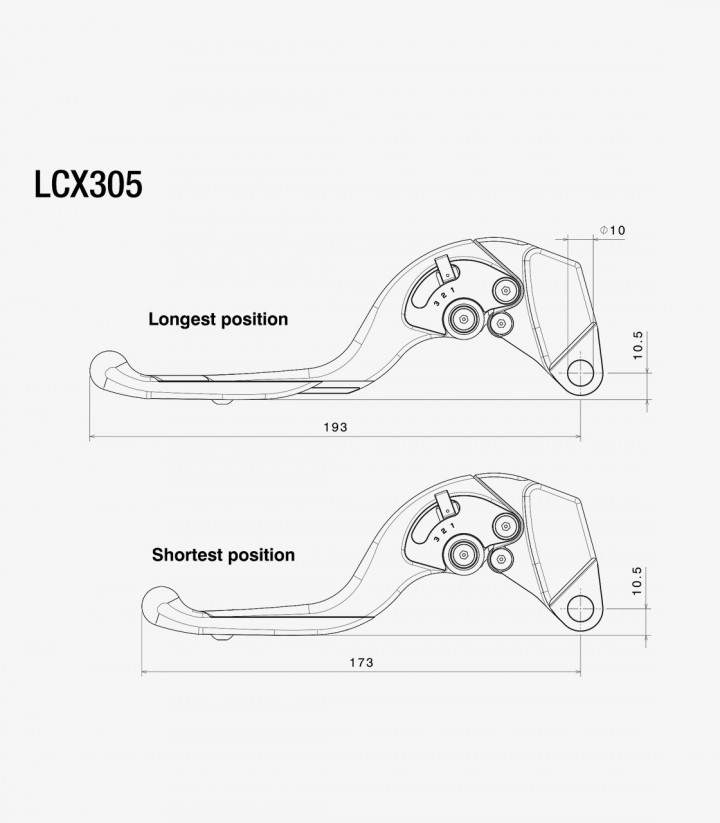 Maneta de Embrague Adjustable Plus Rizoma Kawasaki Ninja 636 ZX-6R / 650 / ZX-4R / ZX-4RR, Versys 1000, Z 650 / 900 / 900 RS (17