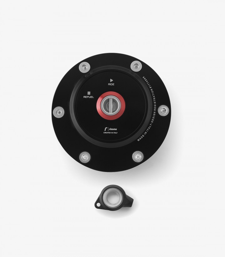 Tapón Depósito Street Negro Rizoma Aprilia RS 457 (24-25), RS 660 (21-25), Tuono 457 (25), Tuono 660 (21-25) TF085B