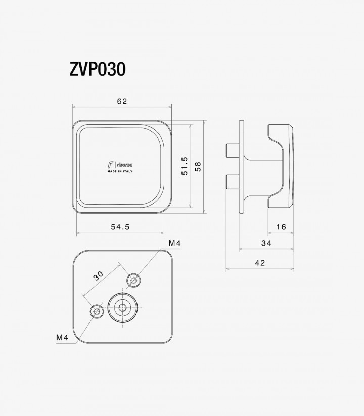 Gancho Porta Maleta Rizoma Negro Vespa GTS / Super / 310 / Super Tech / Supersport, GTV / 310 (23-25) ZVP030B