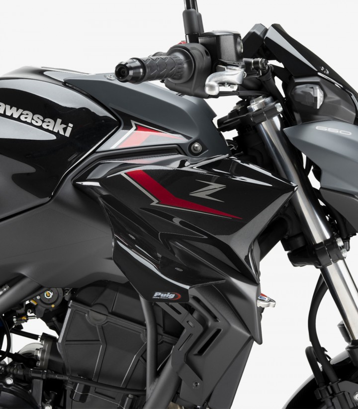 Puig D12 side winglets 22472N Kawasaki Z650 (20-26) Black