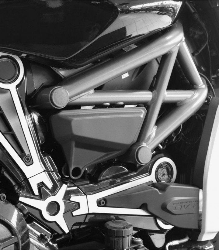 Tapones Chasis Puig Ducati Diavel 1260, XDiavel (16-24) en Negro 9705N