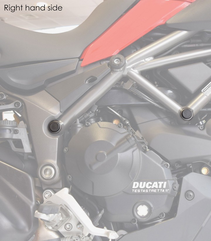 Tapones Chasis Puig Ducati Multistrada 1200, Multistrada 1200 Enduro (15-18) en Negro 9636N