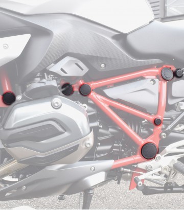 Tapones Chasis Puig BMW R1200R / RS (15-18), R1250R / RS (18-25) en Negro 9333N