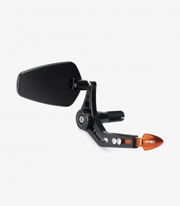 Puig Universal Pro Mirror Clutch / Brake Lever Guard in Orange 21440T+21441T