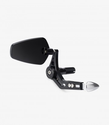 Puig Universal Pro Mirror Clutch / Brake Lever Guard in Silver 21440P+21441P