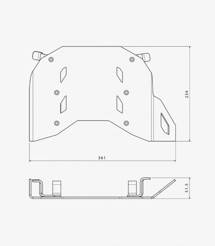 Skid Plate Extension for Center Stand 21950N Puig BMW R1300GS (23-25) Black