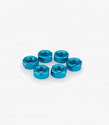 Blister 6 Tuercas M6 Azul Puig 0764A