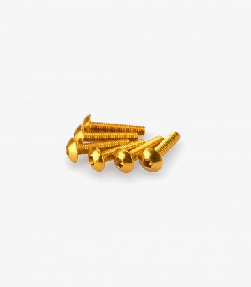 Blister 6 Tornillos Abombados M5x25mm Amarillo Puig 0610G