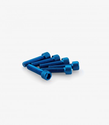 Puig 6 M6x25mm Allen Screws in Blue 0544A