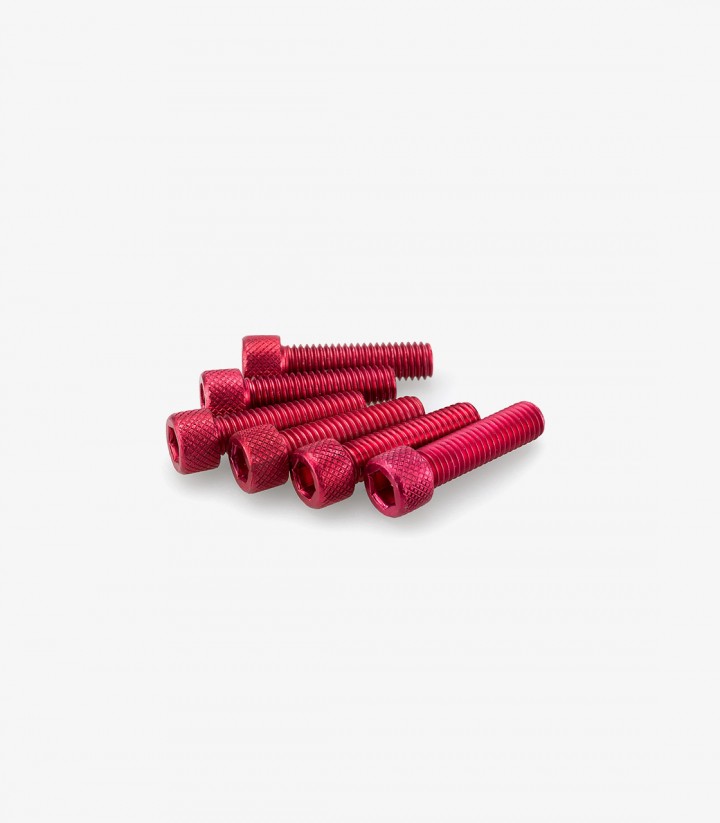 Puig 6 M8x30mm Allen Screws in Red 0473R