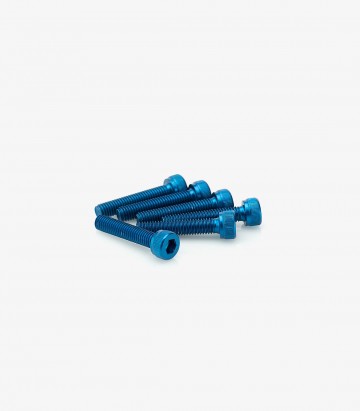 Puig 6 M5x25mm Allen Screws in Blue 0185A