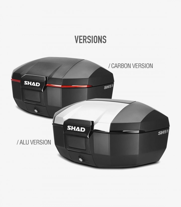 Maleta central SHAD SH51 Aluminio 51 Litros