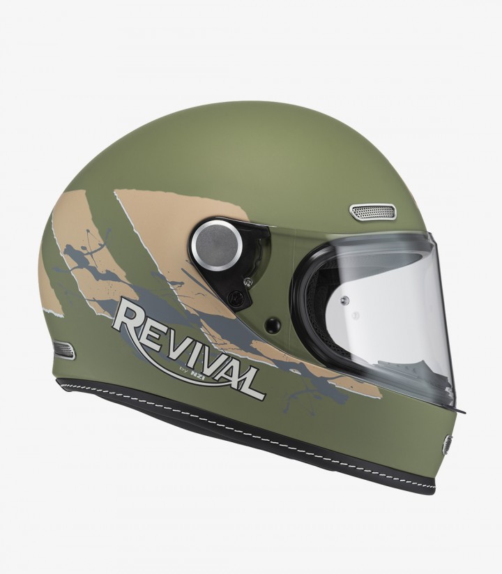 NZI Revival Green Full Face Helmet