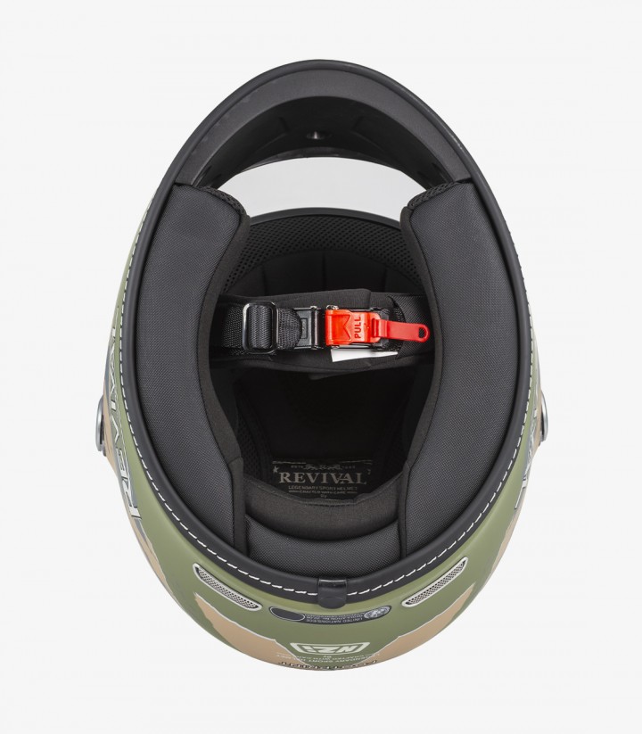 NZI Revival Green Full Face Helmet