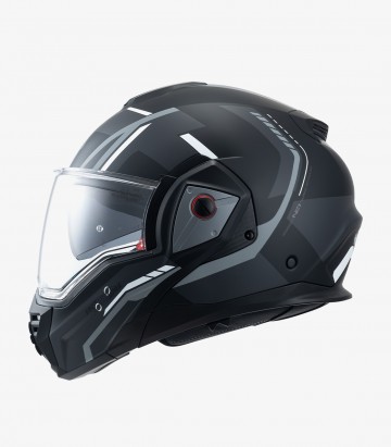 NZI Fastback Duo Shadow Black, Anthracite and Matte Silver Modular Helmet
