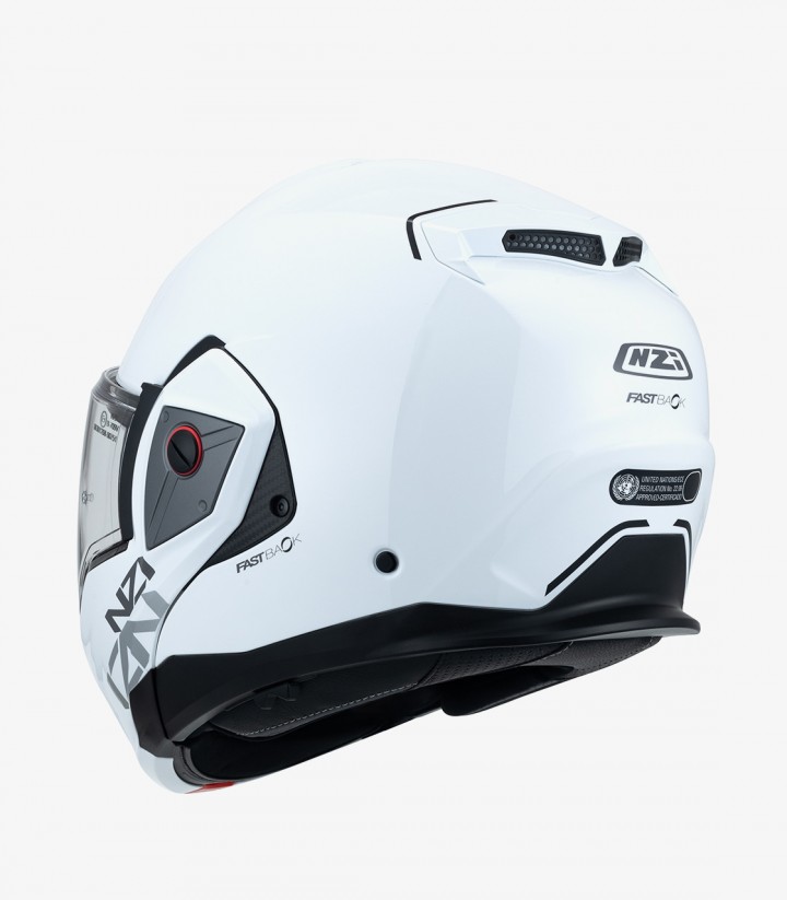 NZI Fastback Duo Solid White Modular Helmet