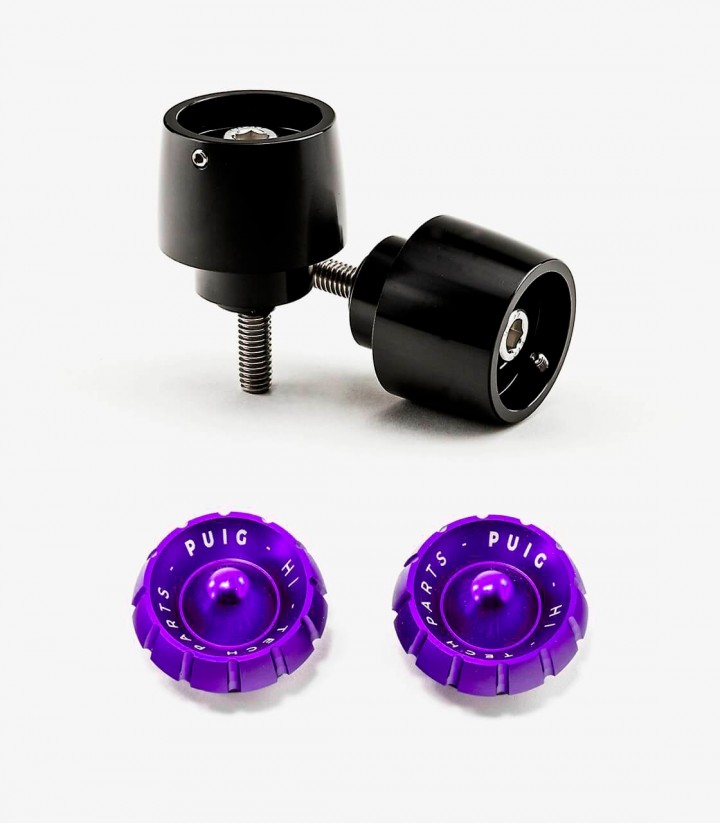 Contrapesos Thruster 9878N+9420L Puig color Lila para Honda CB300R, CB500/650/F/X, CBR500/650 9878N+9420L