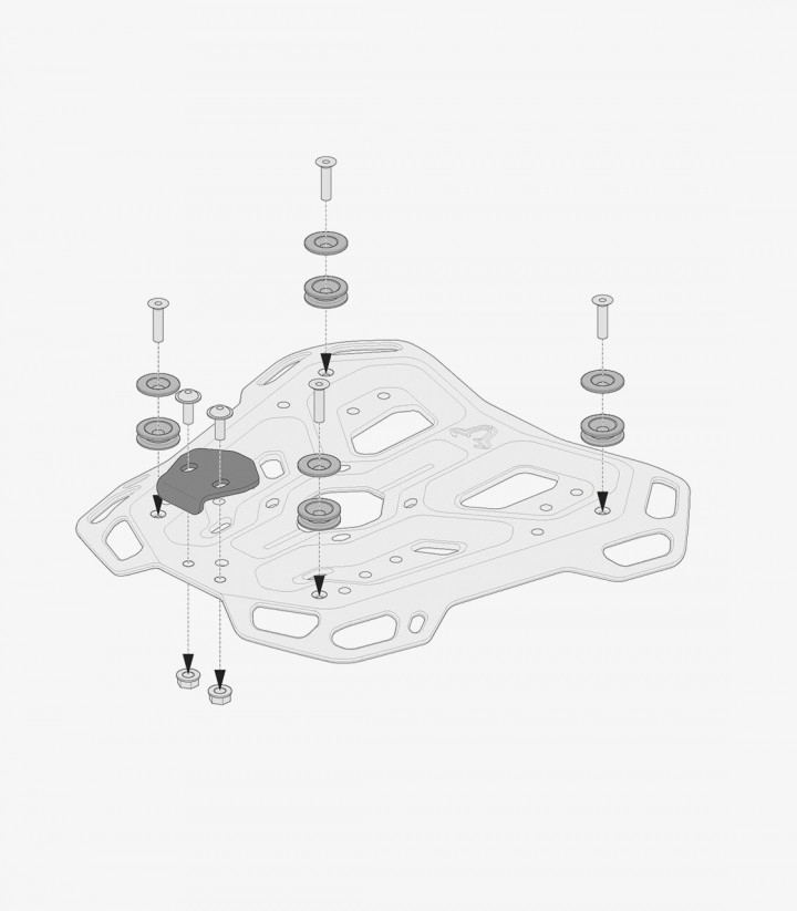 Adaptador Portaequipaje Adventure-Rack para Maletas TRAX ADV/ION/EVO GPT.00.152.35100/B SW-MOTECH